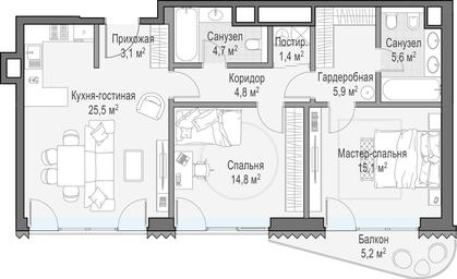 1-BD Apartment Sale, 82.9 sq. m. at Lavrushinskiy, Lavrushinsky Lane, 11к1, Moscow, Russia #2 1-BD Apartment Sale, 82.9 sq. m. at Lavrushinskiy, Lavrushinsky Lane, 11к1, Moscow, Russia #2