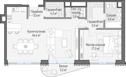 1-BD Apartment Sale, 82.8平方米 at Lavrushinskiy, Lavrushinsky Lane, 11к1, Moscow, Russia #4