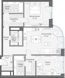 1-BD Apartment Sale, 104.6 sq. m. at Lavrushinskiy, Lavrushinsky Lane, 11к1, Moscow, Russia #2 1-BD Apartment Sale, 104.6 sq. m. at Lavrushinskiy, Lavrushinsky Lane, 11к1, Moscow, Russia #2