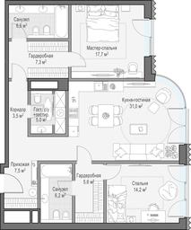 1-BD Apartment Sale, 104.8 sq. m. at Lavrushinskiy, Lavrushinsky Lane, 11к1, Moscow, Russia #2