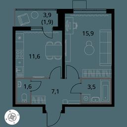 1-BD Apartment Sale, 41.6 sq. m. at Pervy Yuzhny, zhiloy kompleks Pervy Yuzhny, Leninskiy City District, Moscow Region, Russia #3 1-BD Apartment Sale, 41.6 sq. m. at Pervy Yuzhny, zhiloy kompleks Pervy Yuzhny, Leninskiy City District, Moscow Region, Russia #3