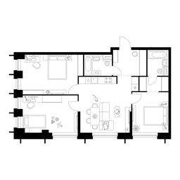 3-BD Apartment Sale, 82.65 sq. m. at Businovskiy Park, Izhorskaya Street, 6с5, Moscow, Russia #3 3-BD Apartment Sale, 82.65 sq. m. at Businovskiy Park, Izhorskaya Street, 6с5, Moscow, Russia #3
