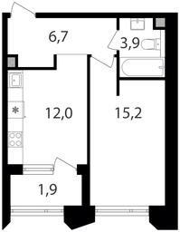 1-BD Apartment Sale, 39.7 sq. m. at Petrovskiy Park II, Stary Petrovsko-Razumovsky Drive, 1/23, Moscow, Russia #2 1-BD Apartment Sale, 39.7 sq. m. at Petrovskiy Park II, Stary Petrovsko-Razumovsky Drive, 1/23, Moscow, Russia #2