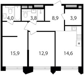 2-BD Apartment Sale, 64 sq. m. at Petrovskiy Park II, Stary Petrovsko-Razumovsky Drive, 1/23, Moscow, Russia #2 2-BD Apartment Sale, 64 sq. m. at Petrovskiy Park II, Stary Petrovsko-Razumovsky Drive, 1/23, Moscow, Russia #2