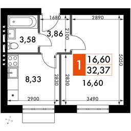 1-BD Apartment Sale, 32.5 sq. m. at Zhavoronki Club, zhiloy kompleks Akkord Smart-kvartal, Mitkino Village, Odintsovskiy City District, Moscow Region, Russia #2 1-BD Apartment Sale, 32.5 sq. m. at Zhavoronki Club, zhiloy kompleks Akkord Smart-kvartal, Mitkino Village, Odintsovskiy City District, Moscow Region, Russia #2
