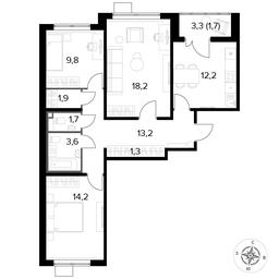 3-BD Apartment Sale, 77.7平方米 at Pervyi Lermontovskiy, zhiloy kompleks 1-y Lermontovskiy, Lyubertsy, Moscow Region, Russia #3 3-BD Apartment Sale, 77.7平方米 at Pervyi Lermontovskiy, zhiloy kompleks 1-y Lermontovskiy, Lyubertsy, Moscow Region, Russia #3