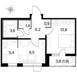 2-BD Apartment Sale, 42.3 sq. m. at Pervyi Lermontovskiy, zhiloy kompleks 1-y Lermontovskiy, Lyubertsy, Moscow Region, Russia #3 2-BD Apartment Sale, 42.3 sq. m. at Pervyi Lermontovskiy, zhiloy kompleks 1-y Lermontovskiy, Lyubertsy, Moscow Region, Russia #3