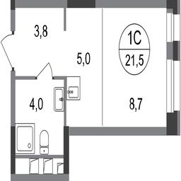 Apartment Sale, 21.5 sq. m. at Pervyi Moskovskiy, ulitsa Bianki, 1, Moskovskiy, Moscow, Russia #2 Apartment Sale, 21.5 sq. m. at Pervyi Moskovskiy, ulitsa Bianki, 1, Moskovskiy, Moscow, Russia #2
