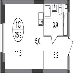 Apartment Sale, 25.9平方米 at Pervyi Moskovskiy, ulitsa Bianki, 1, Moskovskiy, Moscow, Russia #2 Apartment Sale, 25.9平方米 at Pervyi Moskovskiy, ulitsa Bianki, 1, Moskovskiy, Moscow, Russia #2
