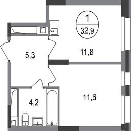 Apartment Sale, 32.9平方米 at Pervyi Moskovskiy, ulitsa Bianki, 1, Moskovskiy, Moscow, Russia #2