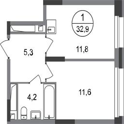 Apartment Sale, 32.9 sq. m. at Pervyi Moskovskiy, ulitsa Bianki, 1, Moskovskiy, Moscow, Russia #2 Apartment Sale, 32.9 sq. m. at Pervyi Moskovskiy, ulitsa Bianki, 1, Moskovskiy, Moscow, Russia #2