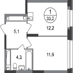 Apartment Sale, 33.2 sq. m. at Pervyi Moskovskiy, ulitsa Bianki, 1, Moskovskiy, Moscow, Russia #2