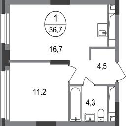 Apartment Sale, 36.7 sq. m. at Pervyi Moskovskiy, ulitsa Bianki, 1, Moskovskiy, Moscow, Russia #2 Apartment Sale, 36.7 sq. m. at Pervyi Moskovskiy, ulitsa Bianki, 1, Moskovskiy, Moscow, Russia #2