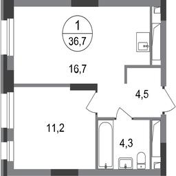 Apartment Sale, 36.7 sq. m. at Pervyi Moskovskiy, ulitsa Bianki, 1, Moskovskiy, Moscow, Russia #2