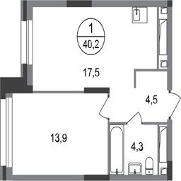 Apartment Sale, 40.2 sq. m. at Pervyi Moskovskiy, ulitsa Bianki, 1, Moskovskiy, Moscow, Russia #2