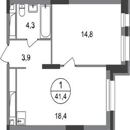 Apartment Sale, 41.4 sq. m. at Pervyi Moskovskiy, ulitsa Bianki, 1, Moskovskiy, Moscow, Russia #2 Apartment Sale, 41.4 sq. m. at Pervyi Moskovskiy, ulitsa Bianki, 1, Moskovskiy, Moscow, Russia #2