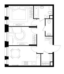 2-BD Apartment Sale, 54.3 sq. m. at Pervyi Moskovskiy, ulitsa Bianki, 1, Moskovskiy, Moscow, Russia #3 2-BD Apartment Sale, 54.3 sq. m. at Pervyi Moskovskiy, ulitsa Bianki, 1, Moskovskiy, Moscow, Russia #3