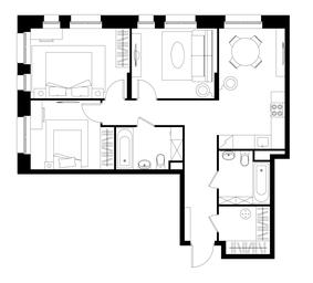 3-BD Apartment Sale, 76.4 sq. m. at Pervyi Moskovskiy, ulitsa Bianki, 1, Moskovskiy, Moscow, Russia #3 3-BD Apartment Sale, 76.4 sq. m. at Pervyi Moskovskiy, ulitsa Bianki, 1, Moskovskiy, Moscow, Russia #3