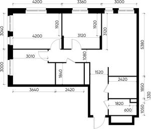 3-BD Apartment Sale, 72.6 sq. m. at Pervyi Moskovskiy, ulitsa Bianki, 1, Moskovskiy, Moscow, Russia #4