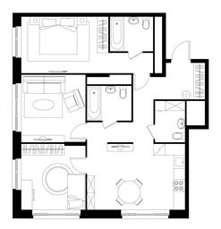 3-BD Apartment Sale, 82.6 sq. m. at Pervyi Moskovskiy, ulitsa Bianki, 1, Moskovskiy, Moscow, Russia #3