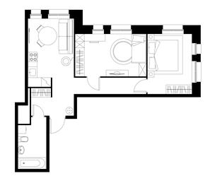 2-BD Apartment Sale, 53.6 sq. m. at Pervyi Moskovskiy, ulitsa Bianki, 1, Moskovskiy, Moscow, Russia #4
