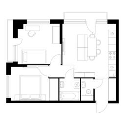2-BD Apartment Sale, 49.8平方米 at Kutuzovskiy Kvartal, Ivana Franko Street, 20к1, Moscow, Russia #2 2-BD Apartment Sale, 49.8平方米 at Kutuzovskiy Kvartal, Ivana Franko Street, 20к1, Moscow, Russia #2