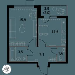 1-BD Apartment Sale, 41.7 sq. m. at Pervy Yuzhny, zhiloy kompleks Pervy Yuzhny, Leninskiy City District, Moscow Region, Russia #3 1-BD Apartment Sale, 41.7 sq. m. at Pervy Yuzhny, zhiloy kompleks Pervy Yuzhny, Leninskiy City District, Moscow Region, Russia #3