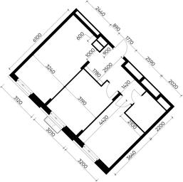 2-BD Apartment Sale, 57.5平方米 at Rezidentsii Skolkovo, Kashtanovaya ulitsa, 1, rabochiy posyolok Zarechye, Odintsovskiy City District, Moscow Region, Russia #3