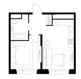 Apartment Sale, 35.1平方米 at Peredelkino Blizhnee, Korneya Chukovskogo Street, 1, Vnukovskoye Settlement, Moscow, Russia #4