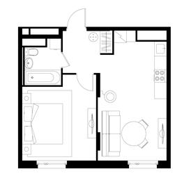 Apartment Sale, 42.2 sq. m. at Peredelkino Blizhnee, Korneya Chukovskogo Street, 1, Vnukovskoye Settlement, Moscow, Russia #4