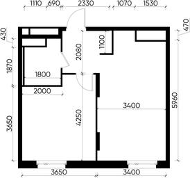 Apartment Sale, 42.2 sq. m. at Peredelkino Blizhnee, Korneya Chukovskogo Street, 1, Vnukovskoye Settlement, Moscow, Russia #3 Apartment Sale, 42.2 sq. m. at Peredelkino Blizhnee, Korneya Chukovskogo Street, 1, Vnukovskoye Settlement, Moscow, Russia #3