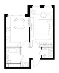 Apartment Sale, 38.7平方米 at Peredelkino Blizhnee, Korneya Chukovskogo Street, 1, Vnukovskoye Settlement, Moscow, Russia #4