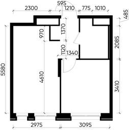 Apartment Sale, 34.7 sq. m. at Pervyi Moskovskiy, ulitsa Bianki, 1, Moskovskiy, Moscow, Russia #3