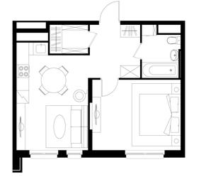 Apartment Sale, 45.4 sq. m. at Pervyi Moskovskiy, ulitsa Bianki, 1, Moskovskiy, Moscow, Russia #4