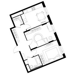 2-BD Apartment Sale, 56.5 sq. m. at Peredelkino Blizhnee, Korneya Chukovskogo Street, 1, Vnukovskoye Settlement, Moscow, Russia #4