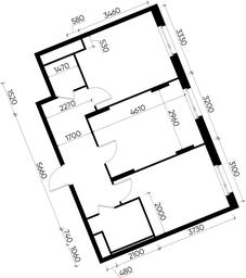2-BD Apartment Sale, 56.5 sq. m. at Peredelkino Blizhnee, Korneya Chukovskogo Street, 1, Vnukovskoye Settlement, Moscow, Russia #3 2-BD Apartment Sale, 56.5 sq. m. at Peredelkino Blizhnee, Korneya Chukovskogo Street, 1, Vnukovskoye Settlement, Moscow, Russia #3