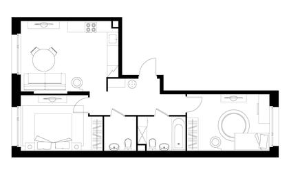 2-BD Apartment Sale, 61.4 sq. m. at Peredelkino Blizhnee, Korneya Chukovskogo Street, 1, Vnukovskoye Settlement, Moscow, Russia #4