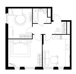 2-BD Apartment Sale, 57.6平方米 at Pervyi Moskovskiy, ulitsa Bianki, 1, Moskovskiy, Moscow, Russia #4