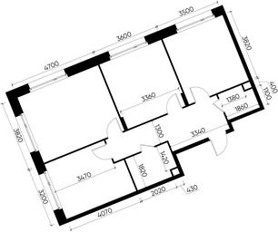 3-BD Apartment Sale, 74.7 sq. m. at Peredelkino Blizhnee, Korneya Chukovskogo Street, 1, Vnukovskoye Settlement, Moscow, Russia #3 3-BD Apartment Sale, 74.7 sq. m. at Peredelkino Blizhnee, Korneya Chukovskogo Street, 1, Vnukovskoye Settlement, Moscow, Russia #3