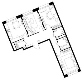 3-BD Apartment Sale, 77.8 sq. m. at Peredelkino Blizhnee, Korneya Chukovskogo Street, 1, Vnukovskoye Settlement, Moscow, Russia #4