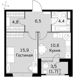 1-BD Apartment Sale, 43.9 sq. m. at Sky Garden, Stroitelny Drive, 9с6, Moscow, Russia #3 1-BD Apartment Sale, 43.9 sq. m. at Sky Garden, Stroitelny Drive, 9с6, Moscow, Russia #3