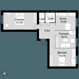 3-BD Apartment Sale, 67.5平方米 at Park Aprel, ulitsa Park Aprel, 1, Aprelevka, Naro-Fominskiy City District, Moscow Region, Russia #3 3-BD Apartment Sale, 67.5平方米 at Park Aprel, ulitsa Park Aprel, 1, Aprelevka, Naro-Fominskiy City District, Moscow Region, Russia #3