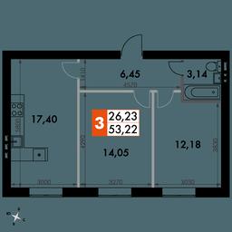 2-BD Apartment Sale, 53.1 sq. m. at Park Aprel, ulitsa Park Aprel, 1, Aprelevka, Naro-Fominskiy City District, Moscow Region, Russia #4