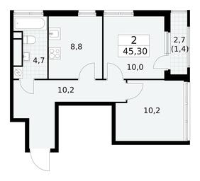 1-BD Apartment Sale, 45.3平方米 at Yzhnye Sady, Yuzhnye Sady Residential Complex, Moscow, Russia #3 1-BD Apartment Sale, 45.3平方米 at Yzhnye Sady, Yuzhnye Sady Residential Complex, Moscow, Russia #3