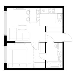 1-BD Apartment Sale, 39.6 sq. m. at Kutuzovskiy Kvartal, Ivana Franko Street, 20к1, Moscow, Russia #2