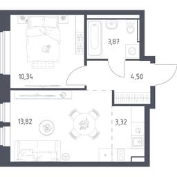 Apartment Sale, 35.85 sq. m. at Egorovo Park, 1-y kvartal, posyolok Zhilino-1, Lubertsy City District, Moscow Region, Russia #4