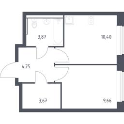 Apartment Sale, 32.35 sq. m. at Egorovo Park, 1-y kvartal, posyolok Zhilino-1, Lubertsy City District, Moscow Region, Russia #2 Apartment Sale, 32.35 sq. m. at Egorovo Park, 1-y kvartal, posyolok Zhilino-1, Lubertsy City District, Moscow Region, Russia #2