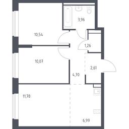 1-BD Apartment Sale, 51.91 sq. m. at Egorovo Park, 1-y kvartal, posyolok Zhilino-1, Lubertsy City District, Moscow Region, Russia #3 1-BD Apartment Sale, 51.91 sq. m. at Egorovo Park, 1-y kvartal, posyolok Zhilino-1, Lubertsy City District, Moscow Region, Russia #3