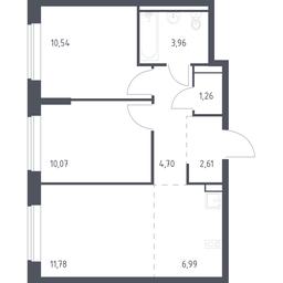 1-BD Apartment Sale, 51.91 sq. m. at Egorovo Park, 1-y kvartal, posyolok Zhilino-1, Lubertsy City District, Moscow Region, Russia #2 1-BD Apartment Sale, 51.91 sq. m. at Egorovo Park, 1-y kvartal, posyolok Zhilino-1, Lubertsy City District, Moscow Region, Russia #2