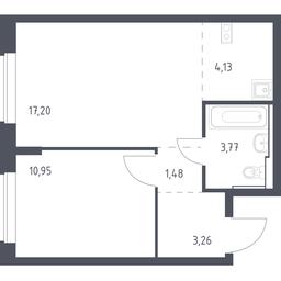Apartment Sale, 40.79 sq. m. at Egorovo Park, 1-y kvartal, posyolok Zhilino-1, Lubertsy City District, Moscow Region, Russia #3